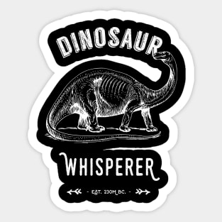 Dinosaur Whisperer - White Text Sticker